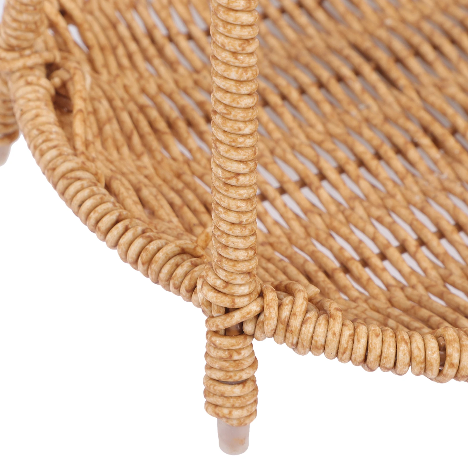 

Fruit Tray Snack Serving Rattan Imitation Multi function Bread Decorative Food Tray Home Kitchen Dining Room Retro Practical