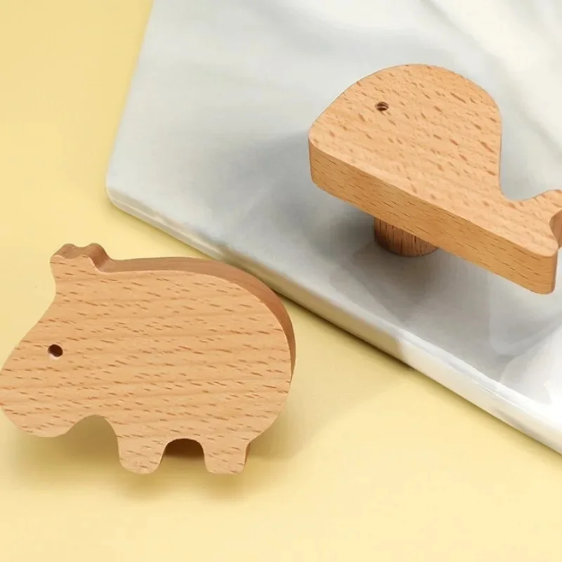 6pcs Beautiful Heart Shape Furniture Handles Moon Drawer Wooden Knobs Star Cloud Children Decoration Cabinet Wood Pulls