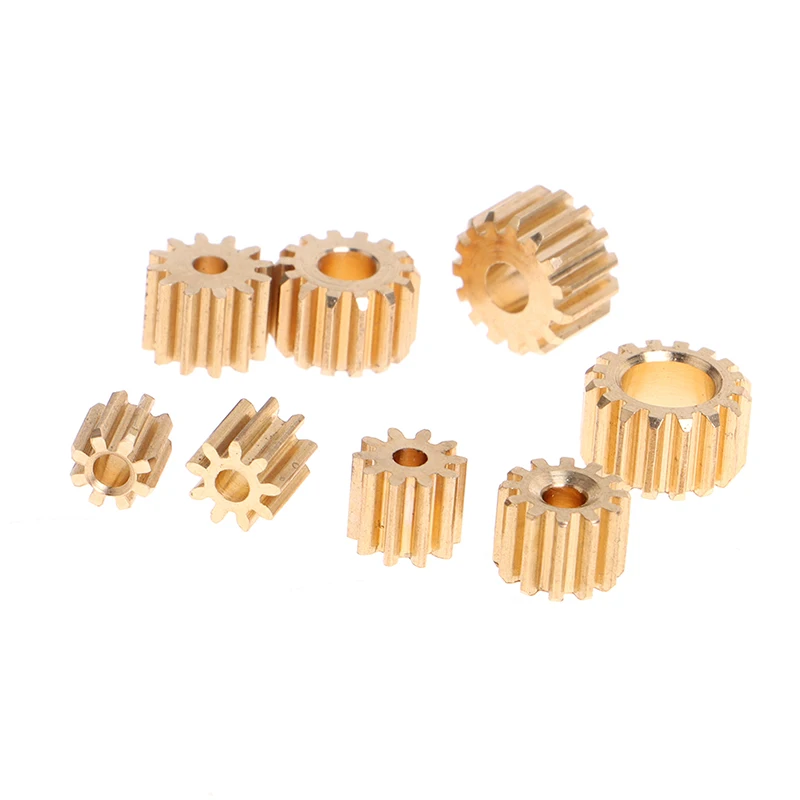 0.5M Modulus 8T 9T 10T 11T 12T 13T 16T Teeth Metal Copper Gear For Spindle Transmission Gear Fit 1.95mm 2.3mm 3.17mm 3mm Shaft