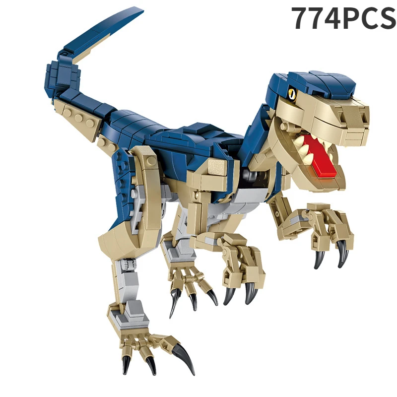 IDEAS DIY Dinosaur Toys Jurassic Park T-Rex Dinosaur World Building Blocks Creative Deformed Dinosaur Bricks Sets Boy Toy Kids