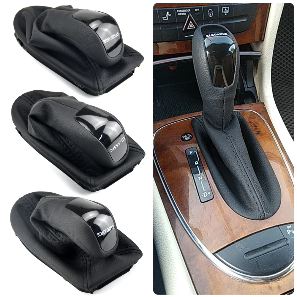 Car Accessories Fit For Mercedes Benz W211 Automatic Speed Gear Stick Shifter Knob Lever HandBall Gaiter Boot Leather Cover Case