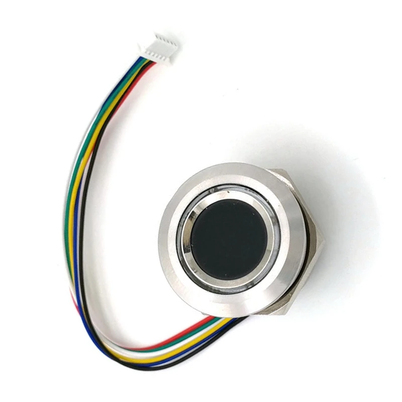 R503 Circular Round RGB Ring Indicator LED Control DC3.3V MX1.0-6Pin Capacitive Fingerprint Module Sensor Scanner, 15Mm