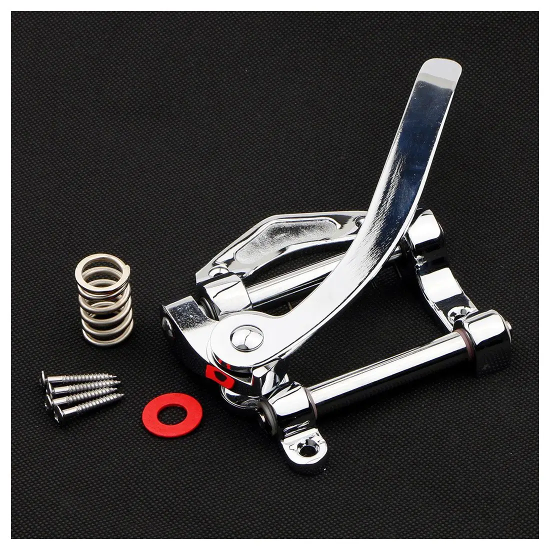 Guitar Vibrato Tailpiece Tremolo Flat Top Body Tremolo Unit Vibrato Bridge for Tele, SG, LP, ETC Electric Guitars(Silver)