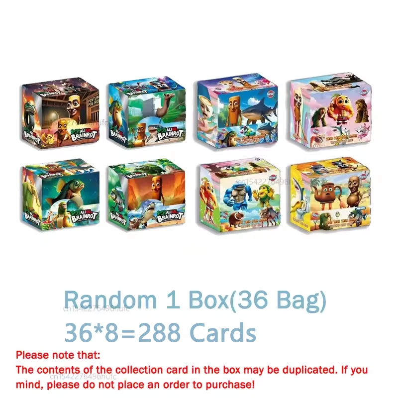 8/288 pièces cartes de Collection Brainrot italien Tungtung Sahur Tralalero Tralala-jeu de cartes pour enfants jouet cartes à collectionner cadeau