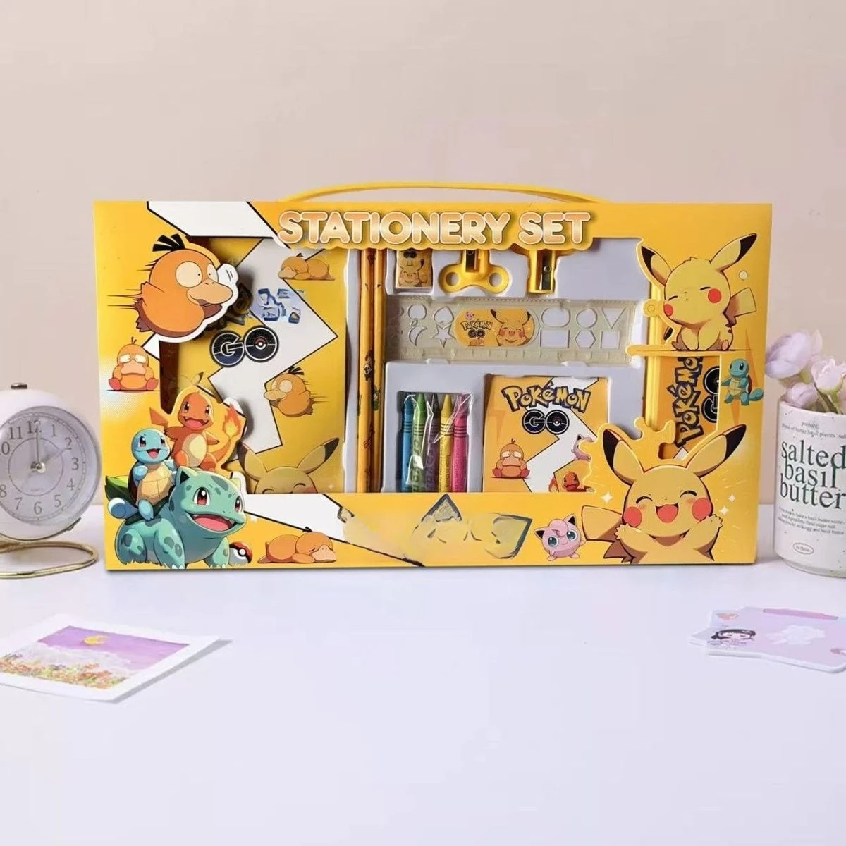 

Pokémon stationery set fun and cute cartoon rewards for elementary students holiday gift Christmas gift, back-to-school supplies