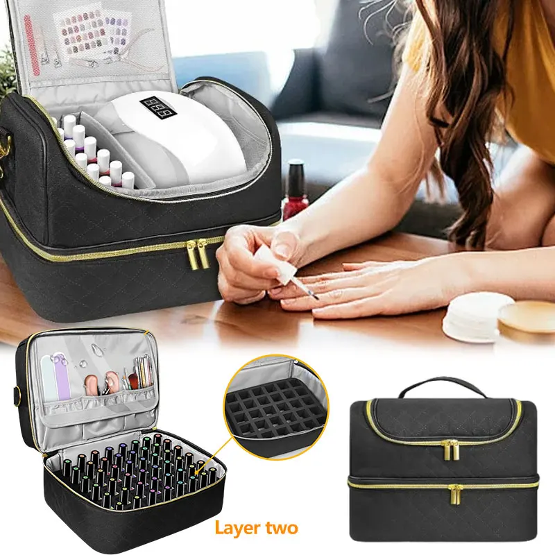 

Portable Nail Polish Storage Bag Essential Oil Bag Case Cosmetic Handbag Organizer for Travel Girl Nail Care Tool Storage Box