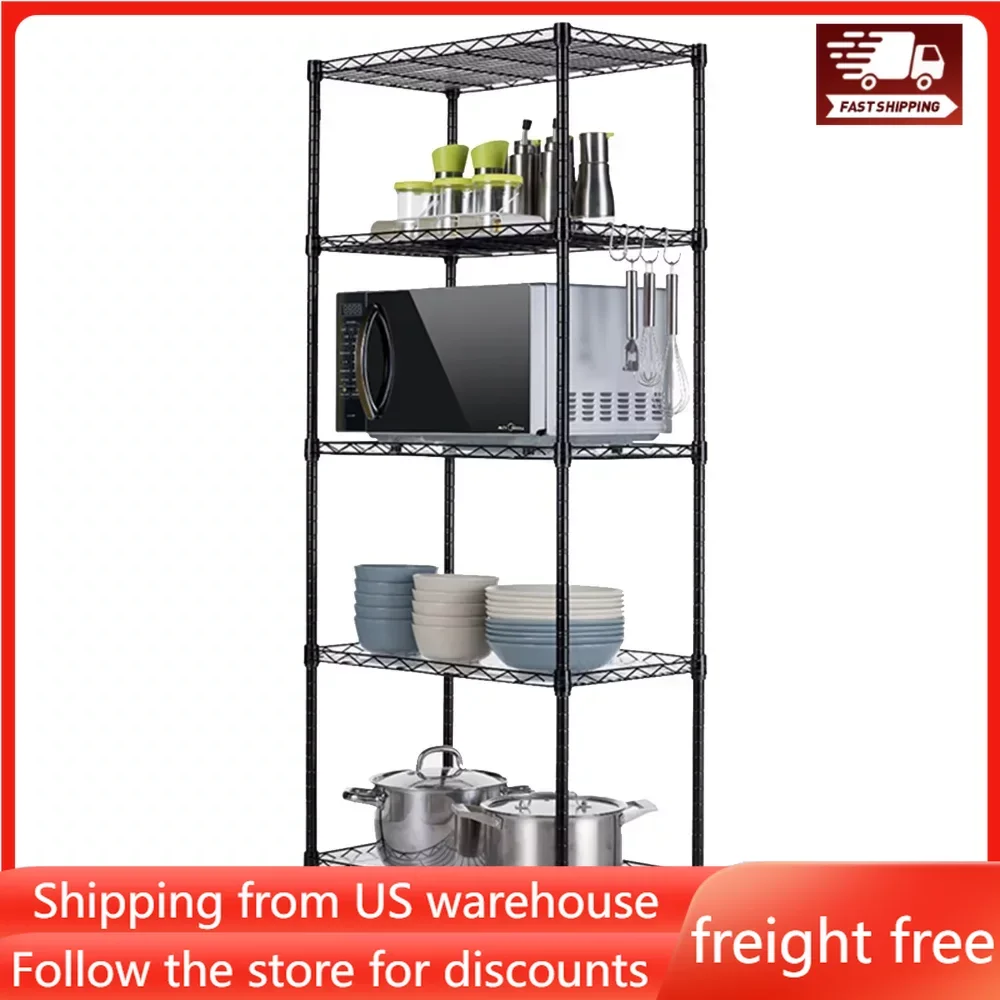 

Useful Things for Home Gadgets 5 Tier Wire Shelf Unit Kitchen Accessory 750 Lb Capacity Organizers Storage and Organization