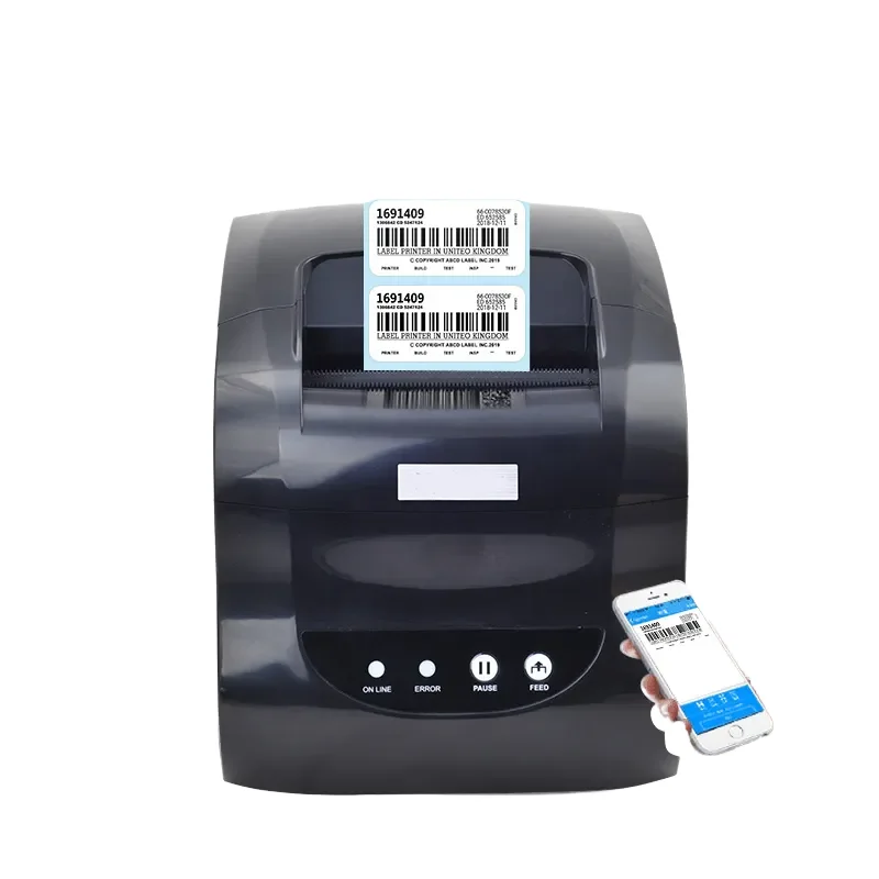 3 Inch Label Printer BT USB Barcode Sticker Receipt Printer 20-80 mm 2 in 1 Thermal Label Printer