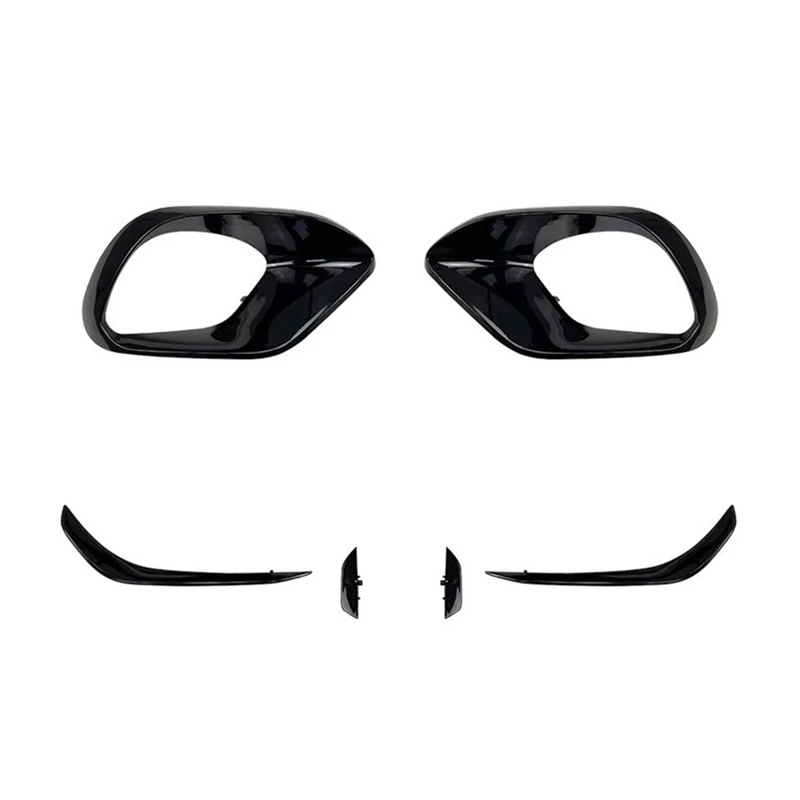 

For Mercedes Benz C118 W118 CLA45 AMG 2020-2023 Front Bumper Side Spoiler Splitter Canard Fog Lamp Grille Trim Air Blade