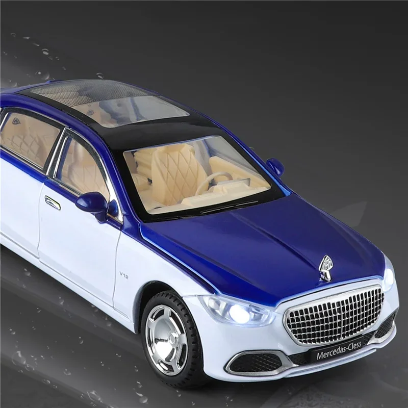 

Key Control 1:24 Maybachs S680 Alloy Luxy Car Model Diecast Metal Vehicles Car Model Simulation Sound Light Collection boy Gift