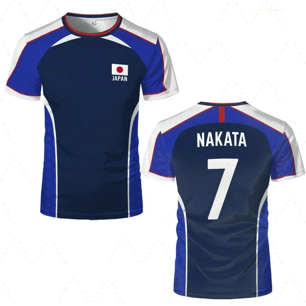 2026 Summer Anime Captain Tsubasa Japanese Flag Football Jersey T-shirt For Men Women Quick-drying Sports Tees Casual Kids Tops
