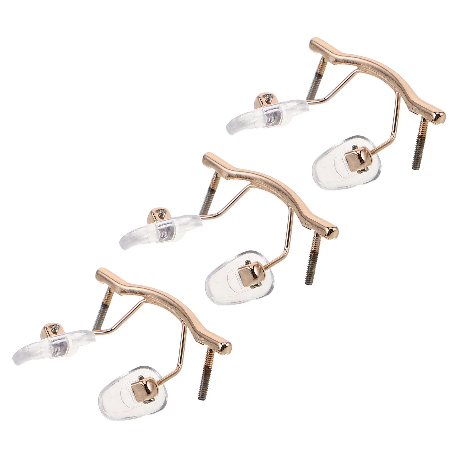 

3Pcs Nose Bridge for Glasses Universal Rimless Metal Frameless Spectacle Support Holder Nose Pads Replacement Kit