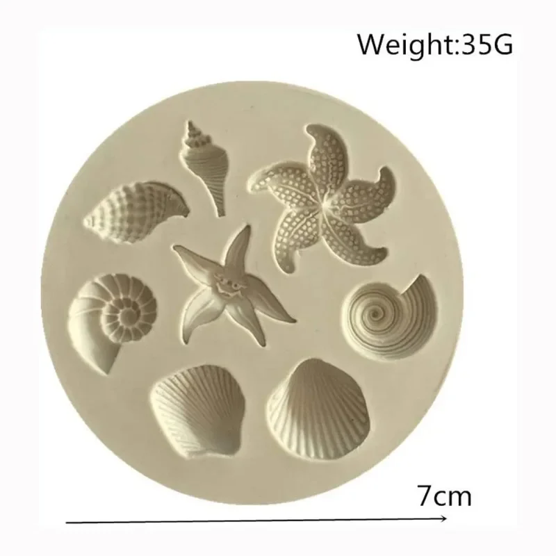 Silicone Molds Shell Sea Fondant Mold Conch Shell Round Silicone Shell Baking DIY Candy Cake Soap Jelly Sorbet Chocolate Mold