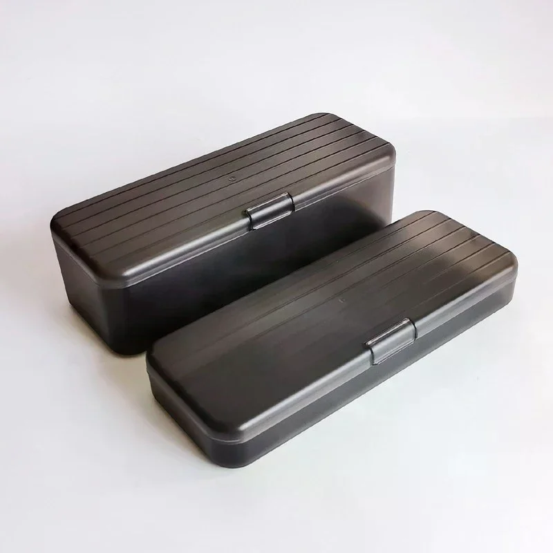 Cosmetic Storage Box Transparent Plastic Pen Holder Makeup Brush Storage Bucket Student Stationery Storage Box