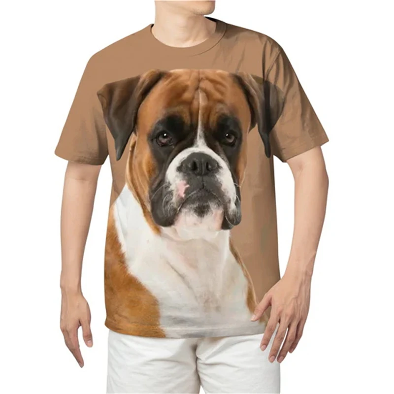 Summer Animal Dog 3D Print T-shirt Summer Men Women O-Neck Short Sleeve T Shirts Oversized Harajuku Streetwear Children Tees Top