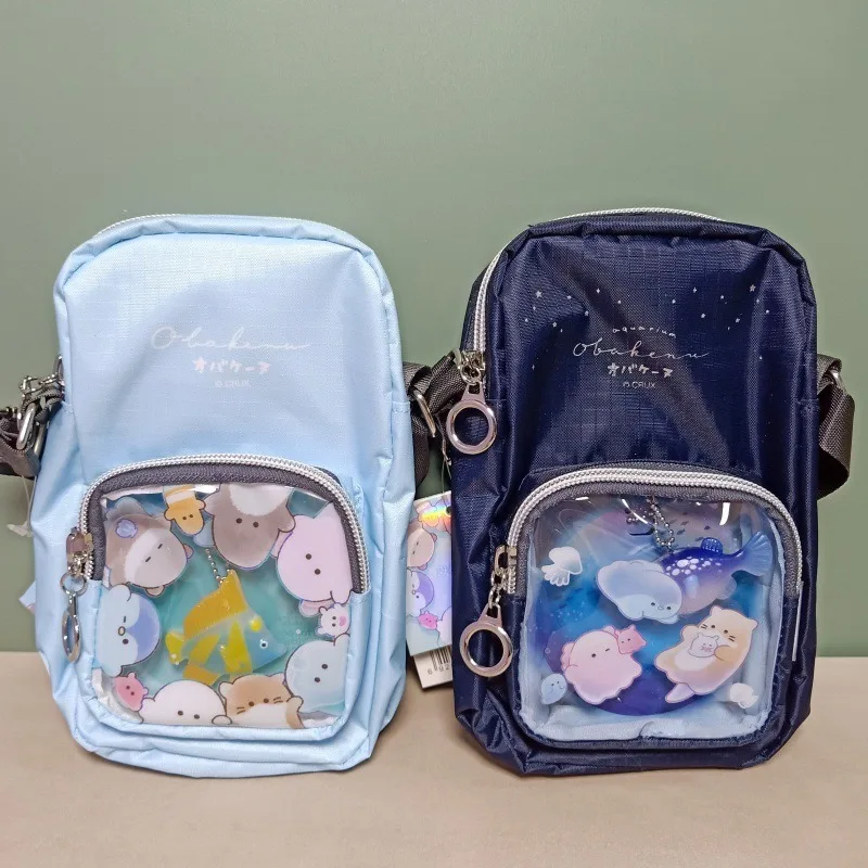 Cartoon Stationery Bag Notebook Storage Bag Large Capacity Pen Bags Ocean Series Crossbody Bag Office School Stationery Supplies