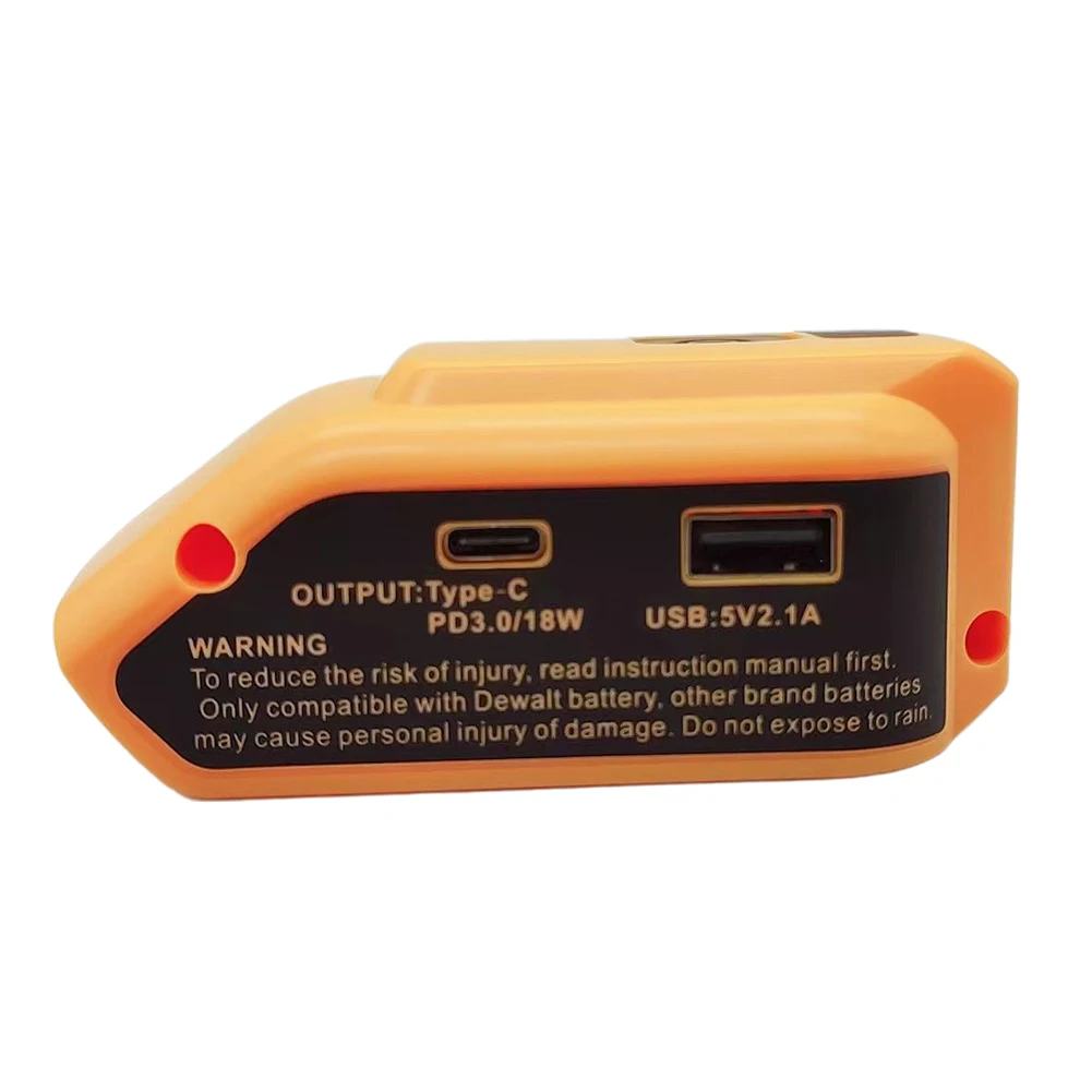 Imagem -03 - Adaptador de Bateria Dcb090 para Baterias de Lítio Dewalt 14.4v a 20v Max xr Carregador Usb Tipo-c Power Source Acessórios para Ferramentas Elétricas