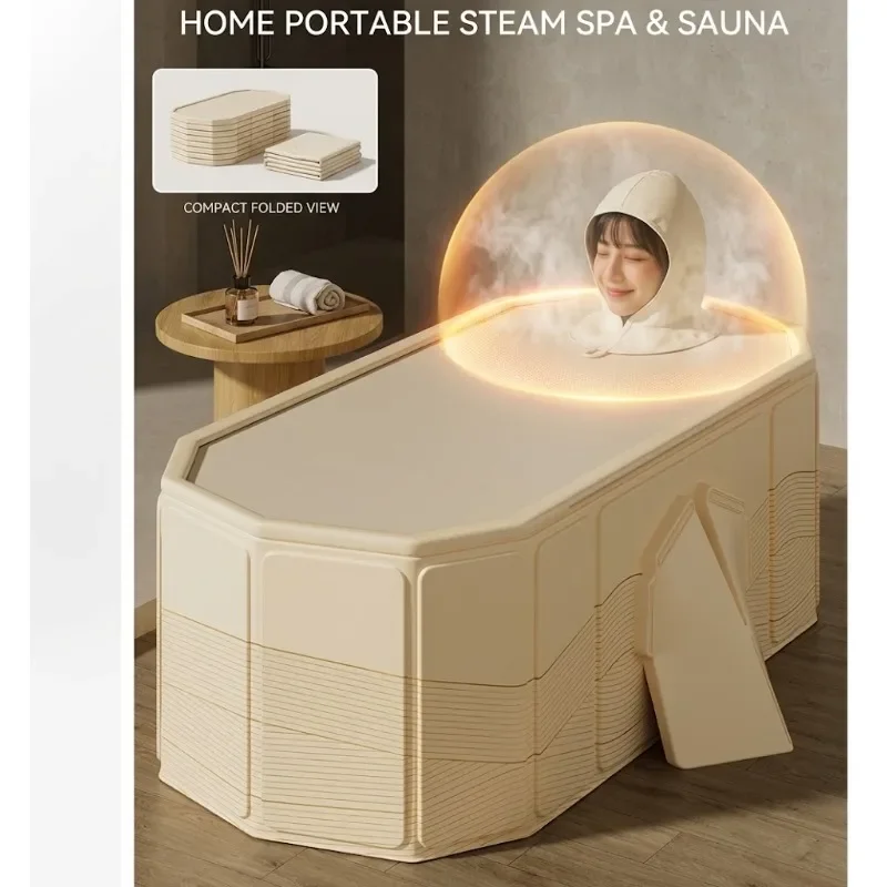 Large Collapsible Bathtub Non Inflatable Foldable Bath Tub Portable Freestanding Soaking Barrel For Kids Couples Adults Home Spa