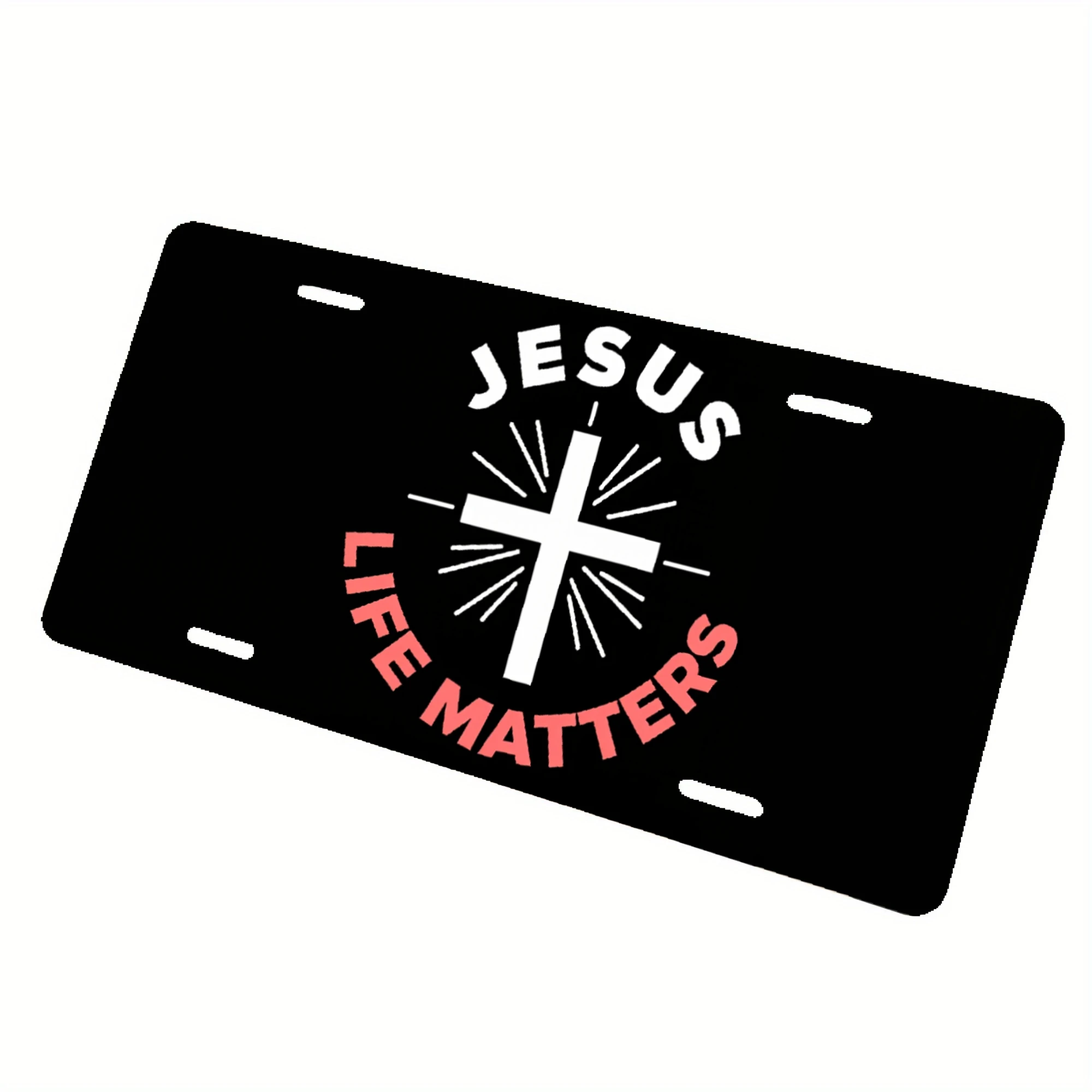 2D Flat, License Plate Frame and Protective Cover | Life's Important Cross Design - Standard Suitable for Cars, Trucks