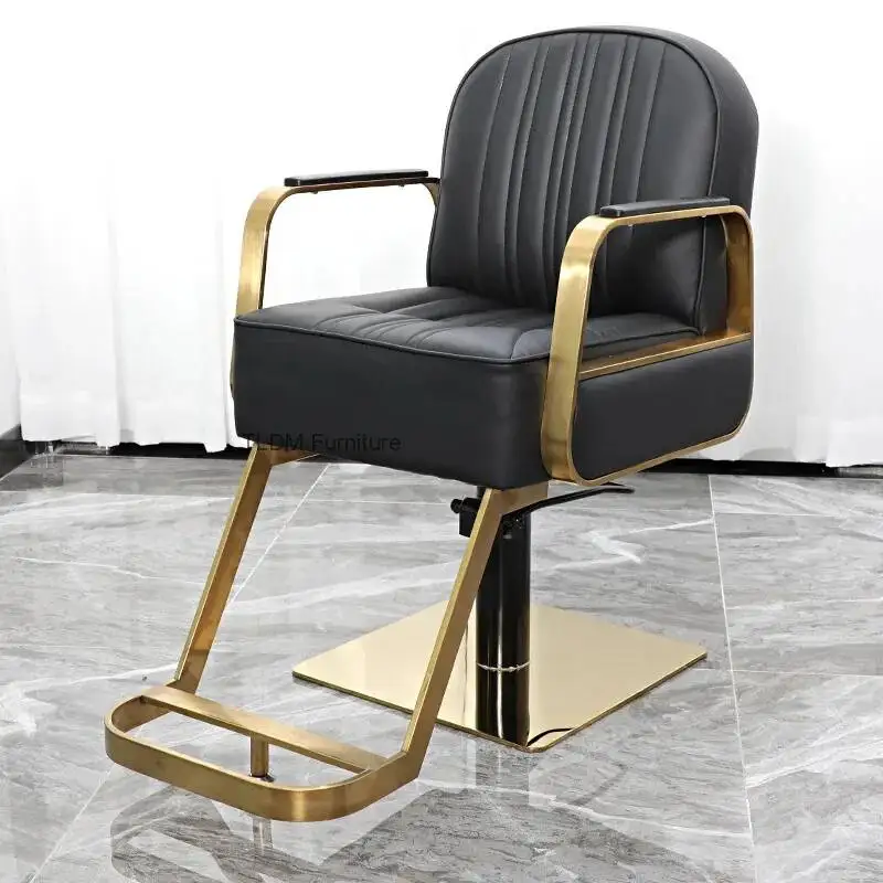 Hair-cutting Modern Barber Chair Light Luxury Design Fashionable Barber Chair Professional Soft Salon Furniture Chaise XYBC