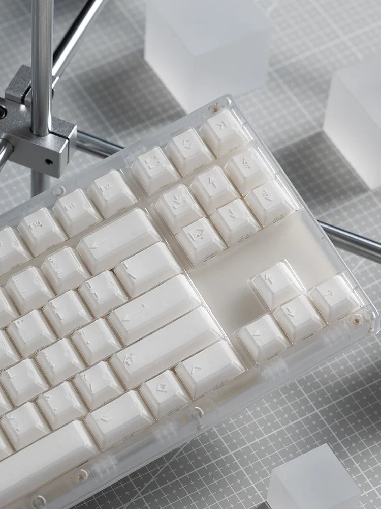 Imagem -06 - Pbtx-ray Keycaps Semi Transparente Branco Abs Personalizado Teclado Mecânico Gamer Acessórios Fãs