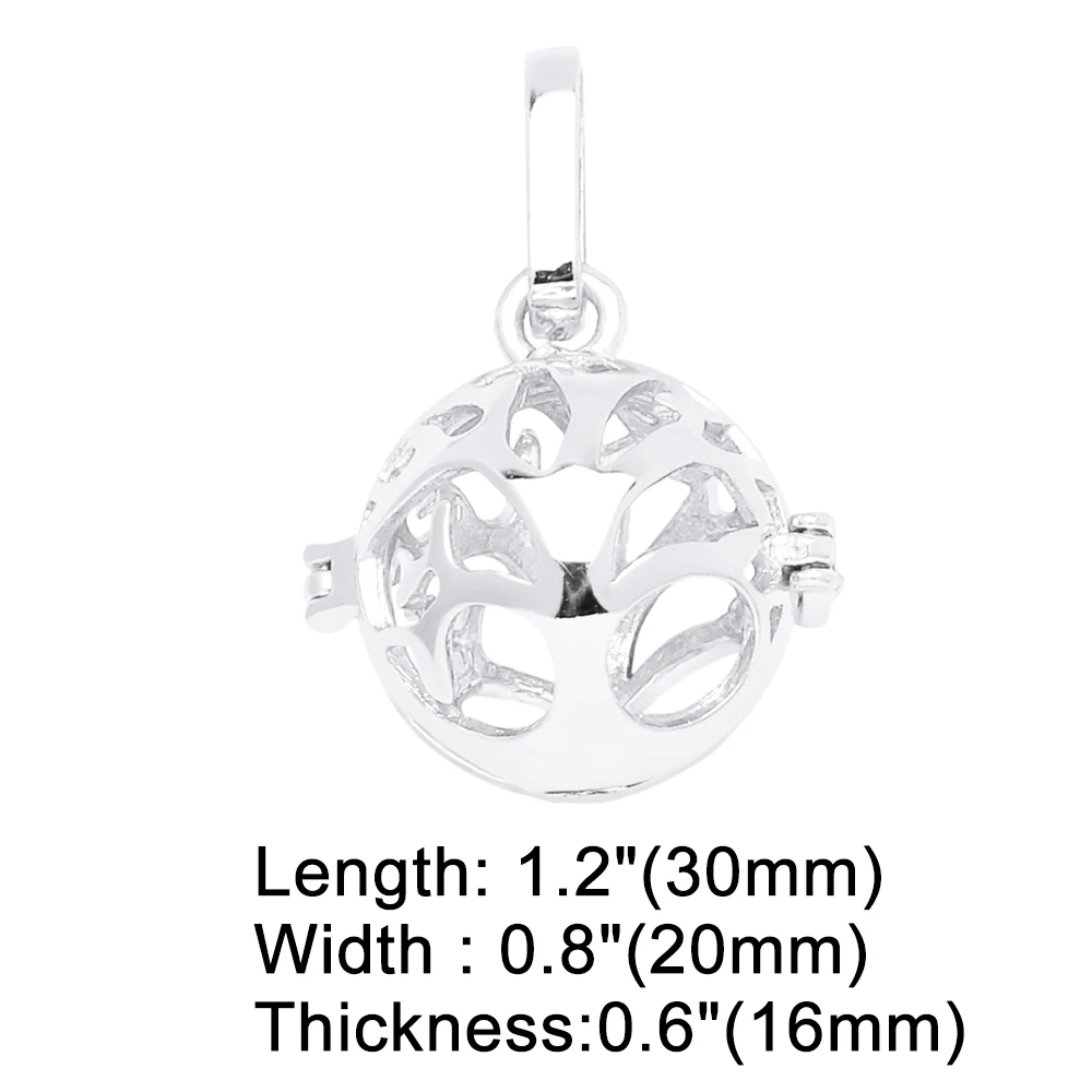 OCESRIO Retro Harmony Ball Chime Bola Necklace Pendant for Pregnancy Copper Gold Plated Wishing Ball Gifts for Wife pdtb403