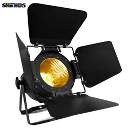 SHEHDS 200W LED Par 2w1 Ciepłe białe zimne białe światło z drzwiami do stodoły Di Disco Party Wedding Restaurant Theater Stage Lighting