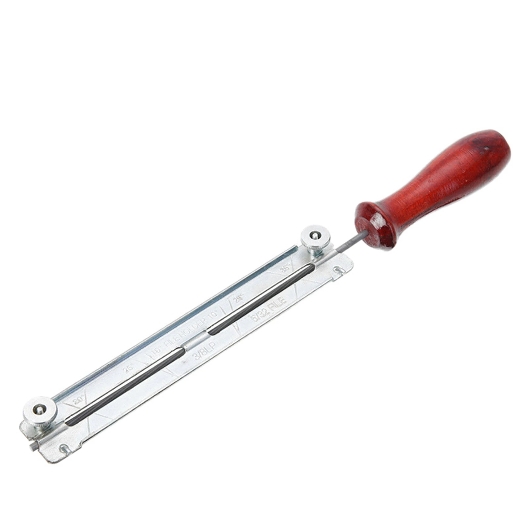 ABLQ 2Pcs 3/16 Inch 4.8Mm Round Flat Sharp Sharpening Sharpener Force File Files Holder Handle Kit Chainsaw Chain Tools