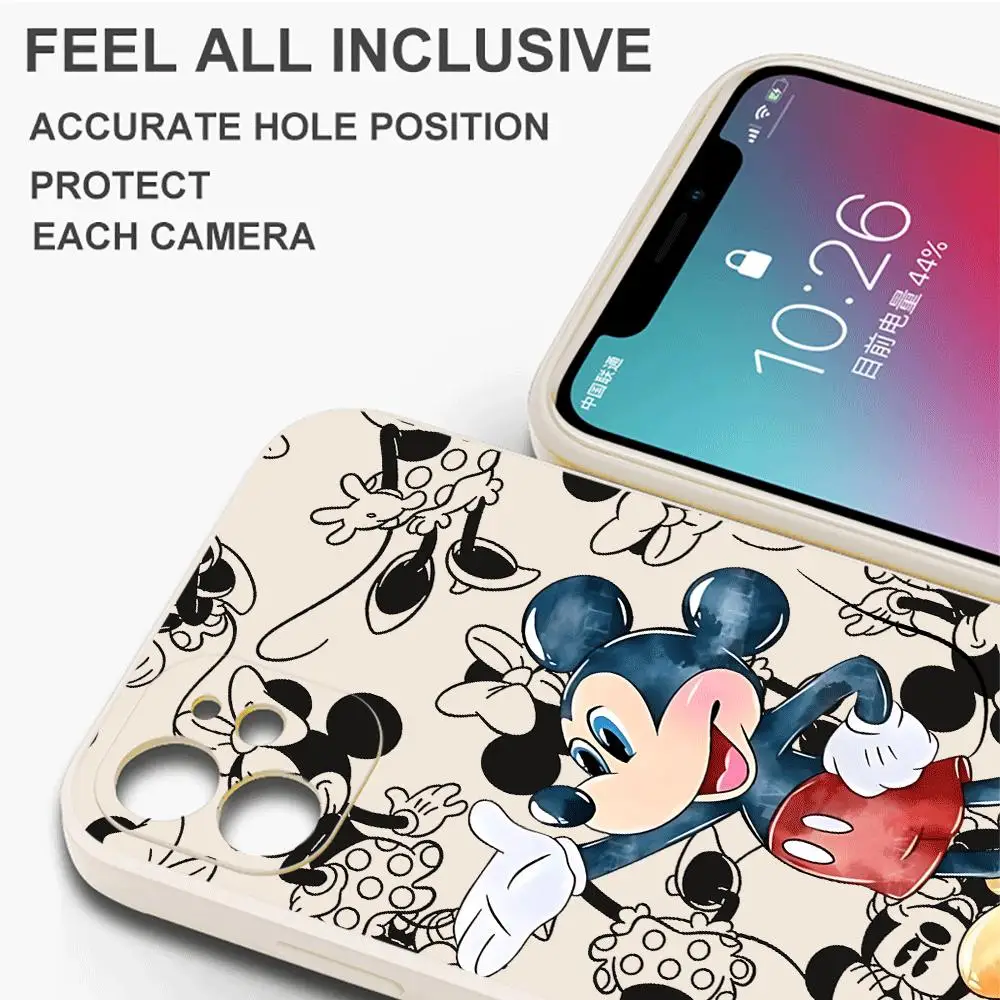 Case for Samsung Galaxy S24 Ultra S23 Ultra 5G S21 S20 FE S22 Plus S23 5G S24 Plus Disney Mickey Mouse Cute Cover Print Luxury