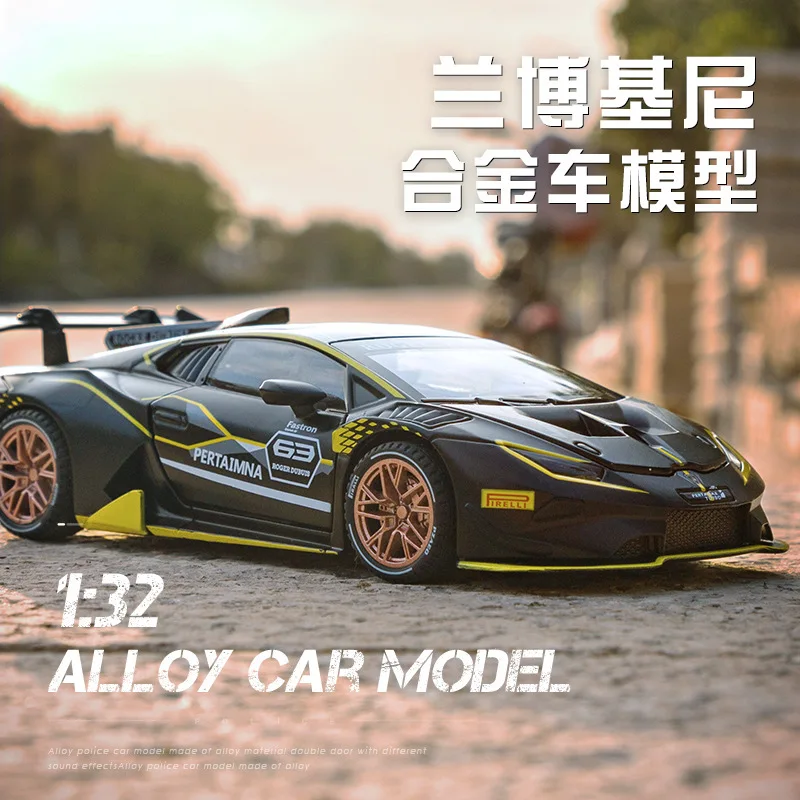 1:32 Lamborghini HURACAN ST EVO Sports Car Alloy Car Model Diecast Toy Sound Light Vehicles Car Model Model Collection A240