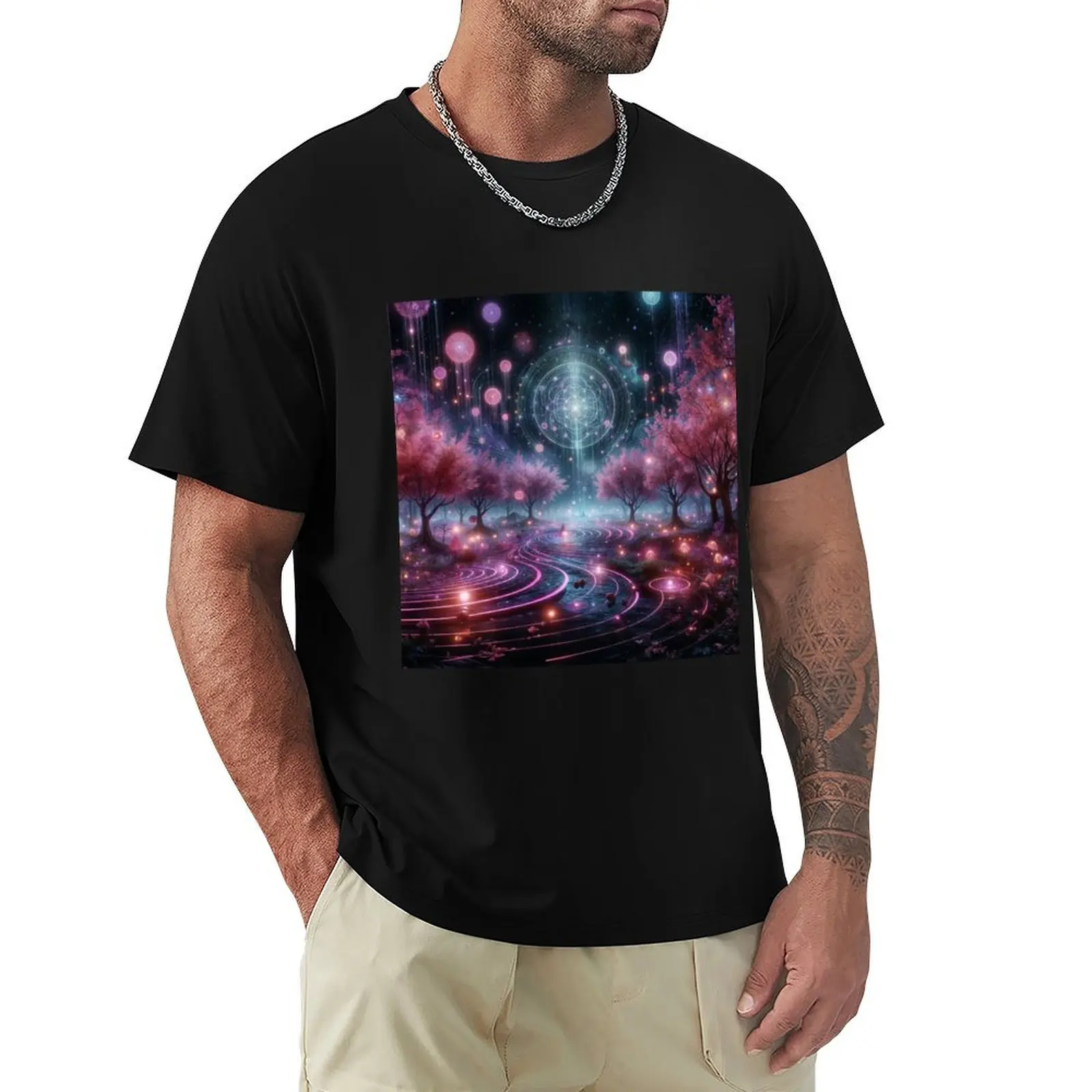 Cherry tree forest T-Shirt Holiday Lightweight T-Shirt