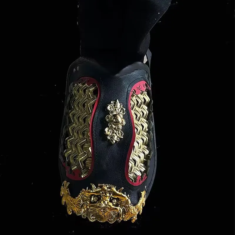 2 個パック靴鎧大人のステージパフォーマンス中国ヴィンテージコスプレ鎧武器小道具金属靴カバー鎧男性女性