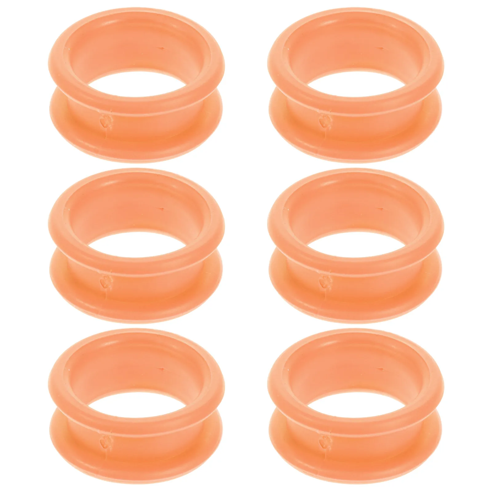 

6 Pcs Silicone Finger Ring Non Skid Hairdressing Accessories for Scissors Finger Ring Pets Grooming Comfortable Protectors