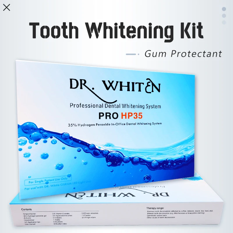 

Professional Teeth Whitening Kit Dental Bleaching Gel 35% Hydrogen Peroxide Whitening Gel Dental Equipment for Brighter Smiles