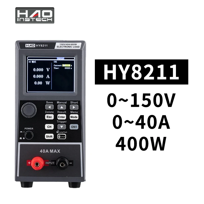 Testador de Carga Eletrônico dc Programável Capacidade da Bateria Resistência Interna Medição de Descarga 200 w 400w
