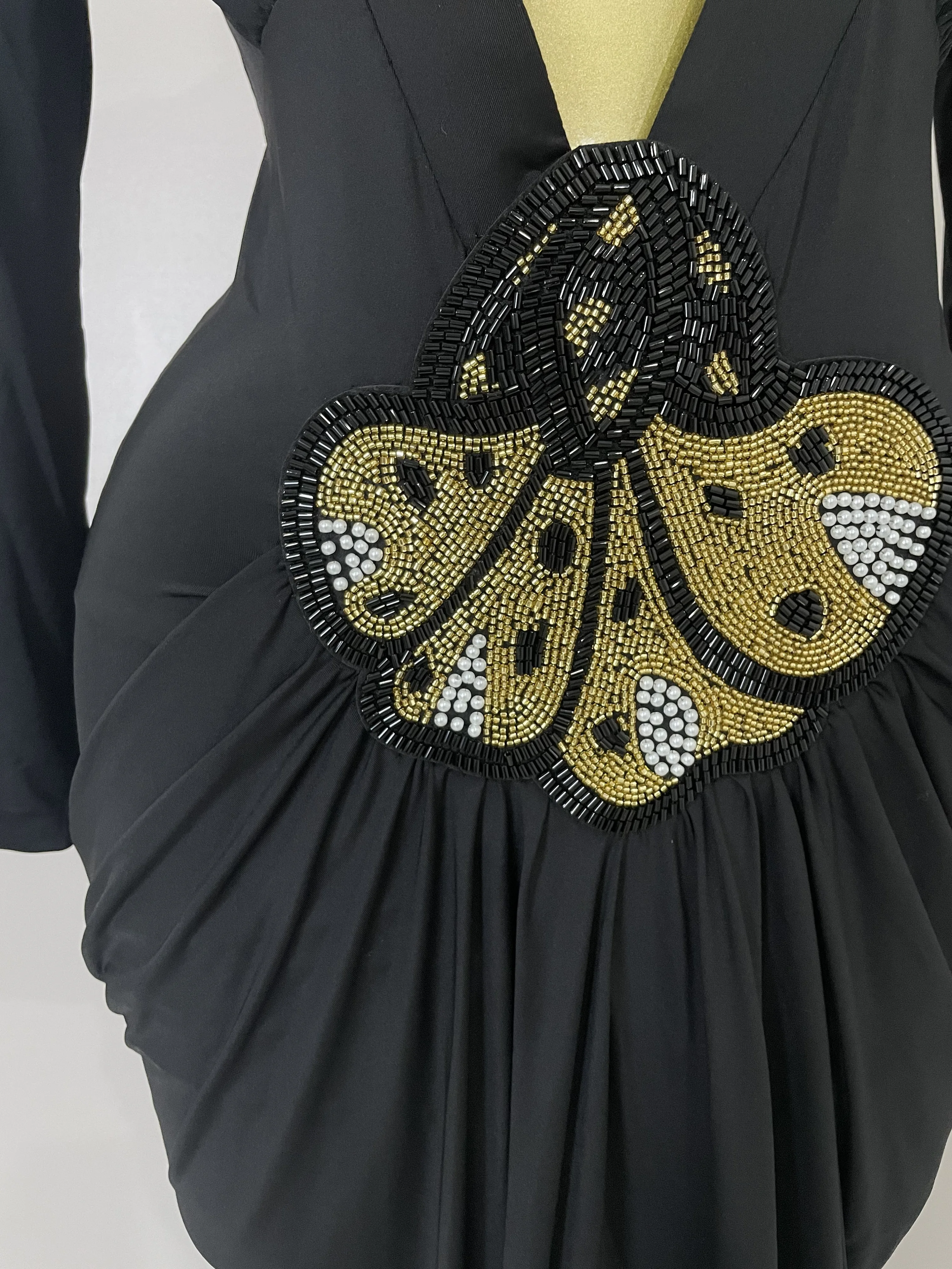 مثير العميق الخامس الرقبة كم طويل Bodycon فستان طويل 2025 جديد إمرأة ربيع أنيق مساء حفلة احتفال كوكتيل الزي Vestido