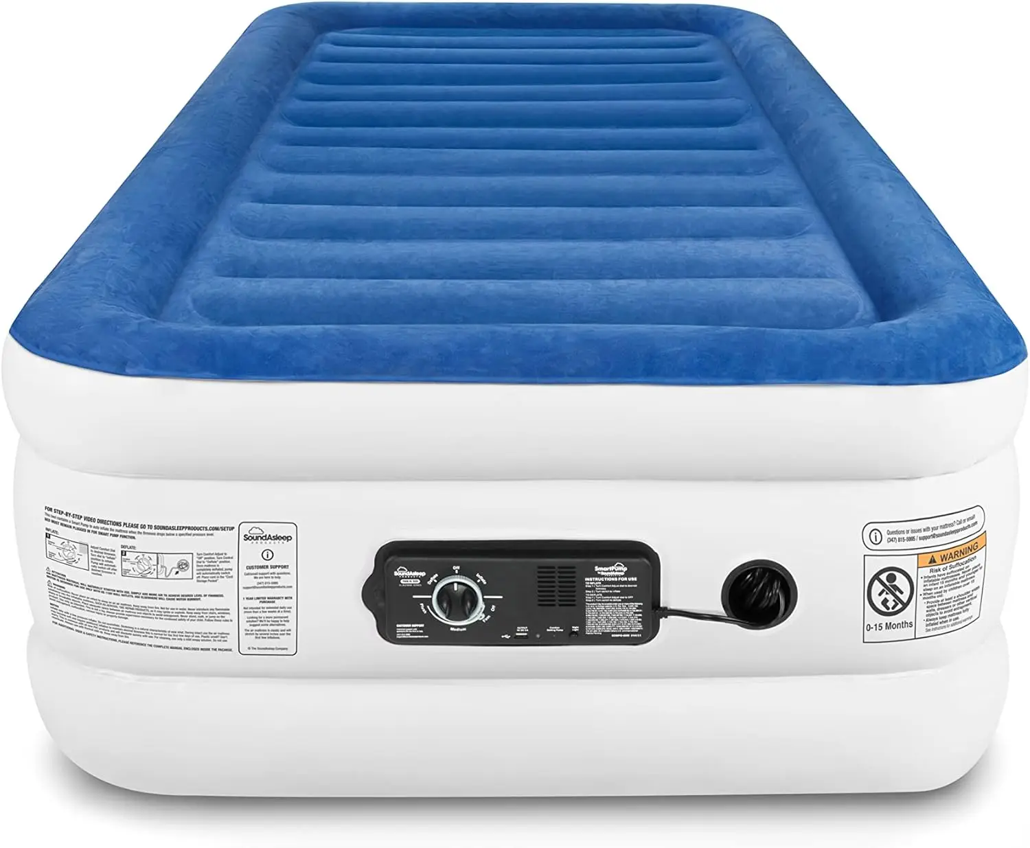 

Air Mattress Twin XL with Dual Smart Pump, CloudNine Series, Auto-Off & 3 Comfort Levels