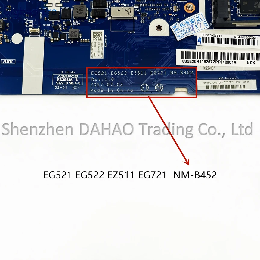 Imagem -03 - para Lenovo Ideapad 33015ikb 320-15ikb 520-15ikb Laptop Motherboard com Inte i7 Cpu i3 I58250u 4gb-ram Mx150 2gb-gpu Nm-b452