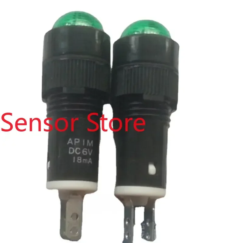 

10PCS Indicator Lamp AP1M266G 6V18MA Green Round Head