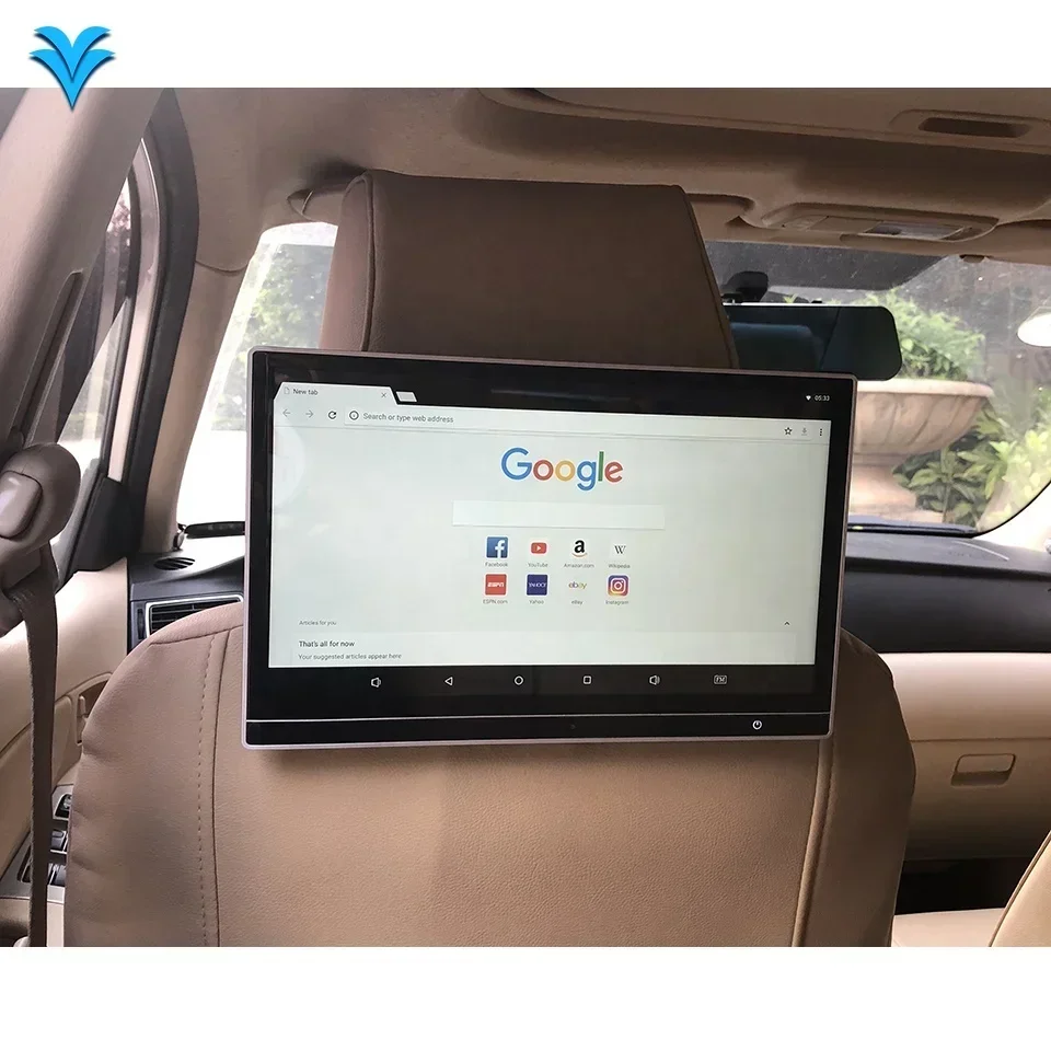 Android 10 Car Seats Rear Entertainment System Headrest Monitors DVD For Porsche Cayenne Macan Panamera 911 Vehicle TV Display