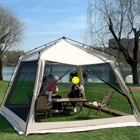 Tenda pieghevole da sopravvivenza all'aperto da spiaggia Zanzariera Tenda da festa impermeabile Famiglia Cabine automatiche Natura Escursione Campeggio Escursionismo