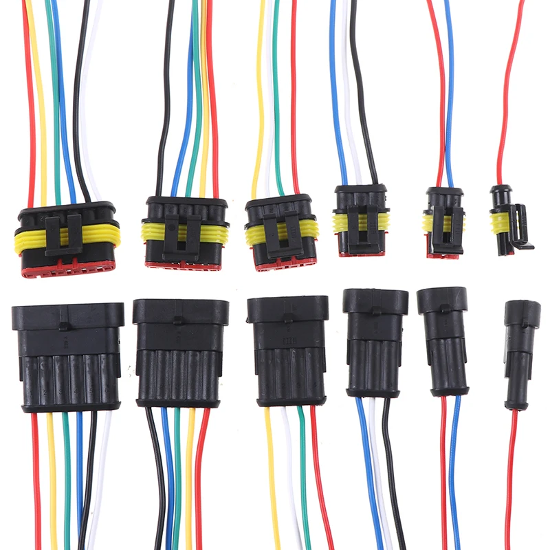 1/2/3/4/5/6Pin Female Male Waterproof Electrical Cable Auto Connector Car Plug