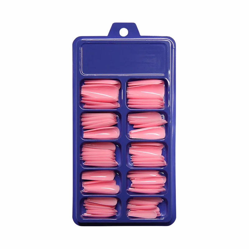 

Fake nail stickers finished small blue box nail stickers ballet armor Europe and the United States long solid color 3 wholesale