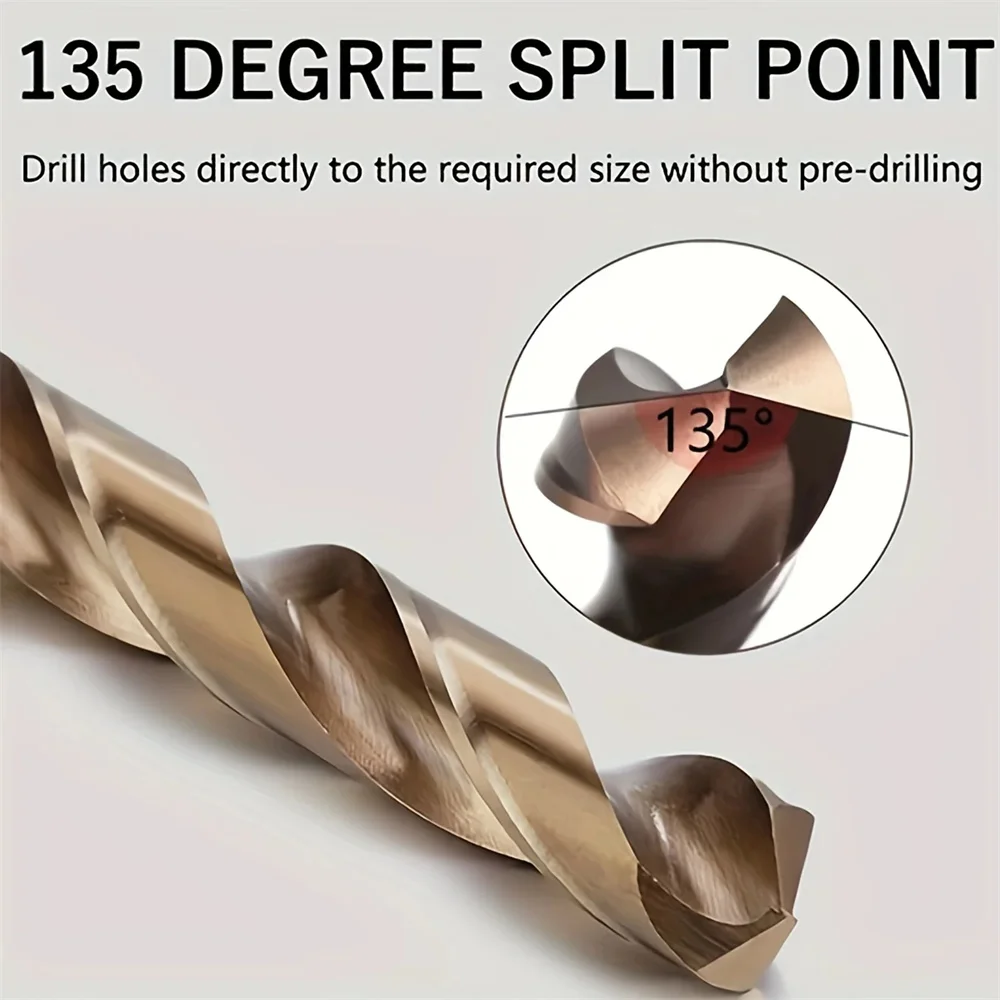 13Pcs Metric Drill Bits 3/16