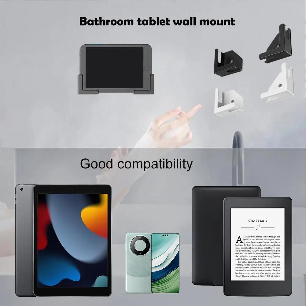 Tablet Computer Wall Mount Bracket Mobile Phone Wall Tape/screw Mount Charging Installation Wall Bracket Double-sided I4O8