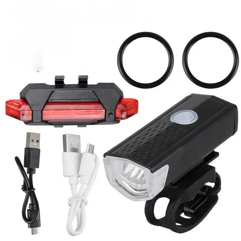 ZK30 Bike Bicycle Light USB LED Rechargeable  Mountain Cycle Front Back Headlight Lamp Flashlight Cycling Safety Warning Light