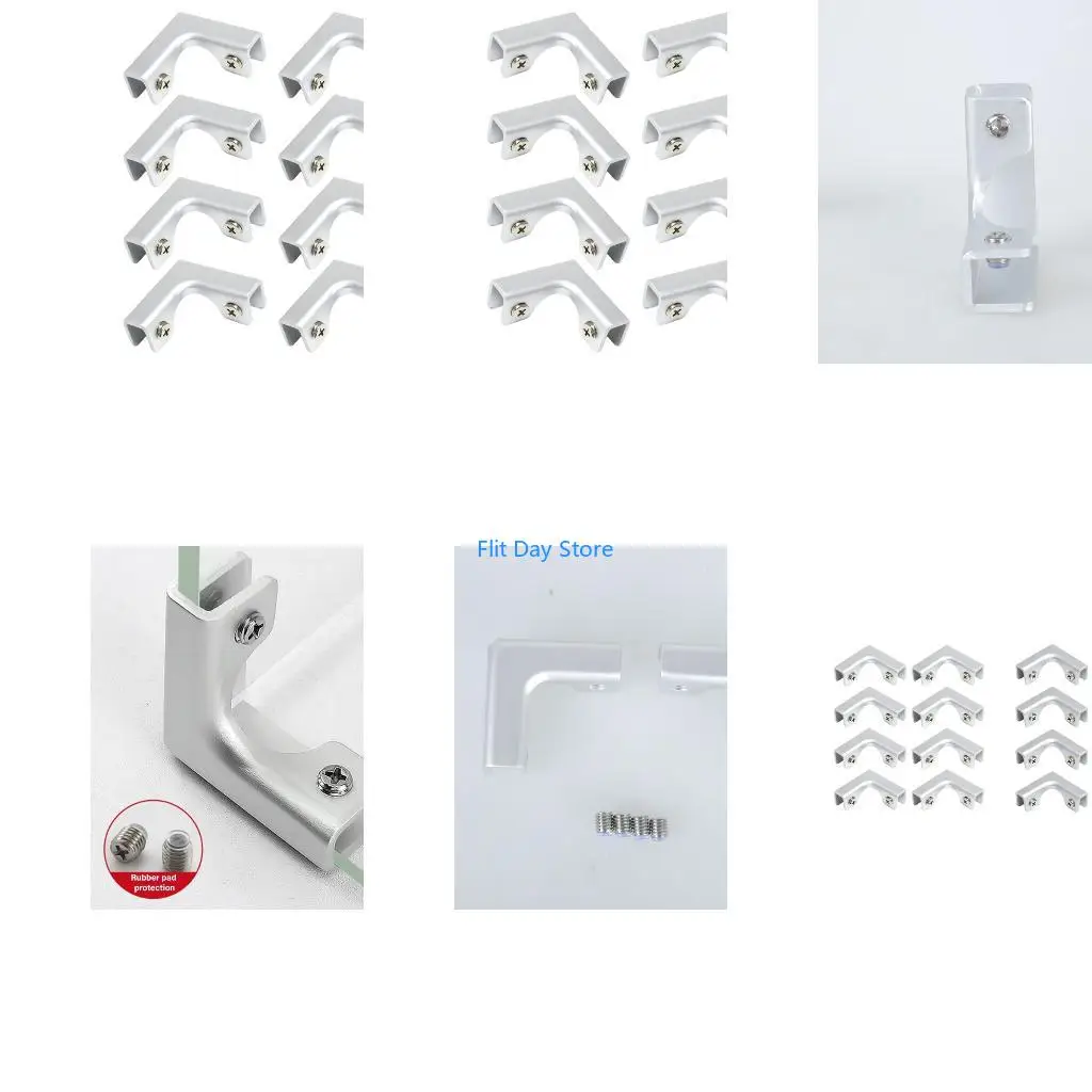 F92C Pack Of 8 Aluminum Tile Connectors Tile Joiners Stable for Simple Installation