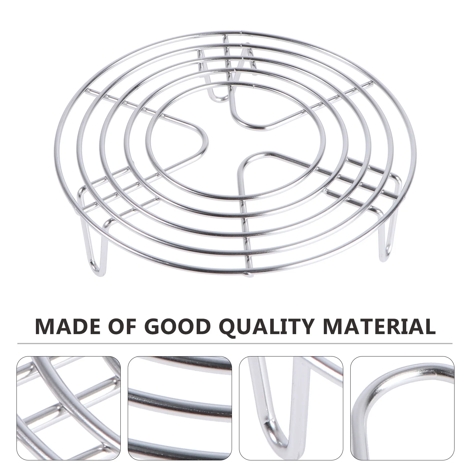 

Stainless Steel Steamer Rack Multifunction Cooking Steam Rack For Baking Steaming Household Use Lightweight Portable