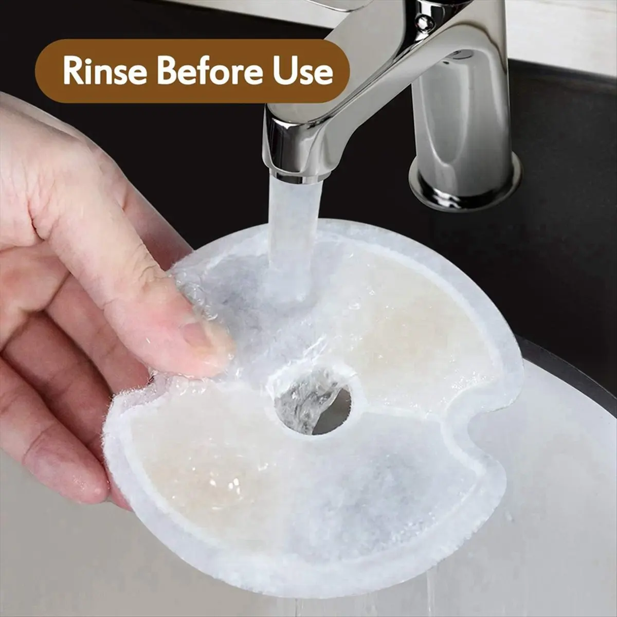 ABFW 8-Pack Pet Water Fountain Filter, Carbon Cotton Pet Water Fountain Replacement Filter, Notched Filter