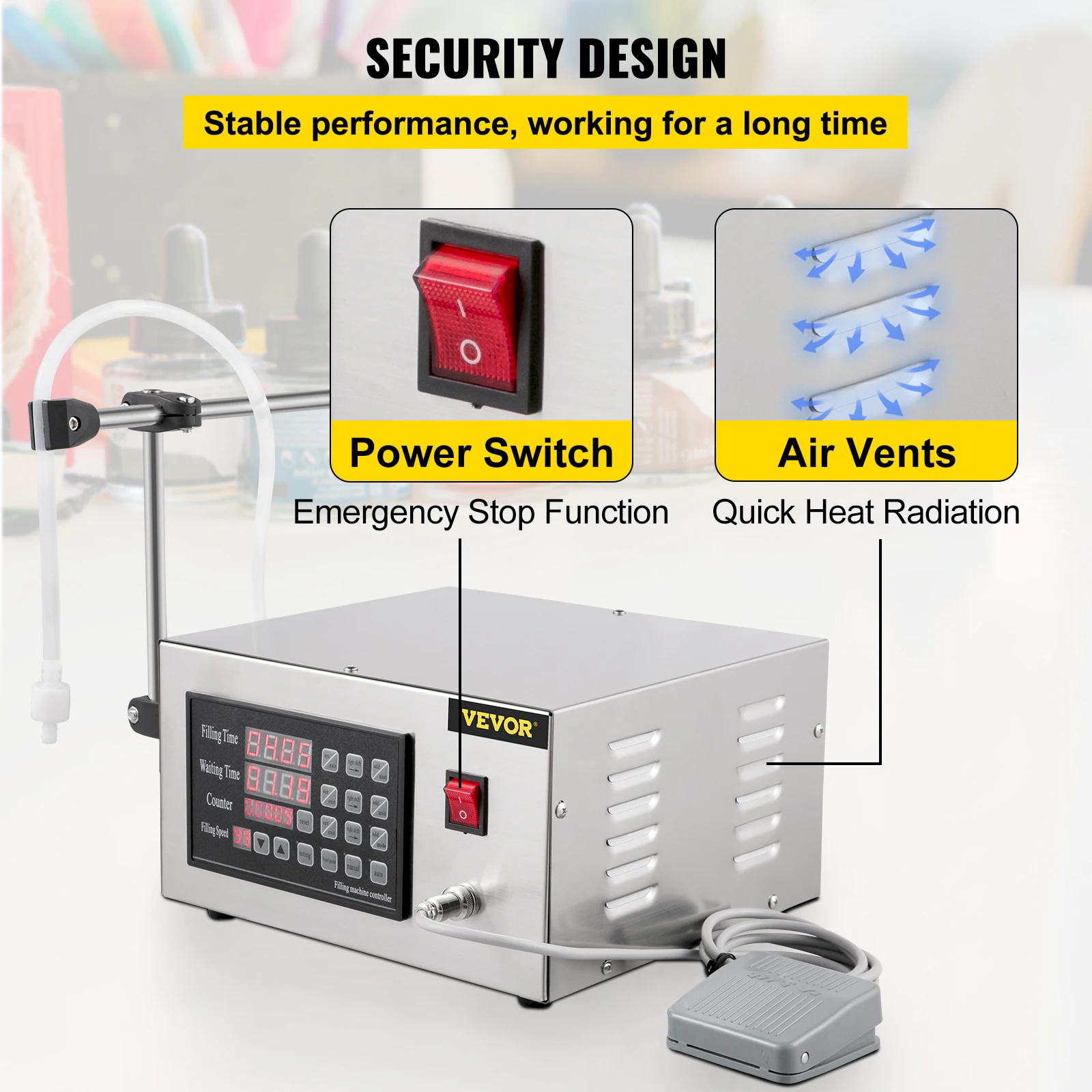 VEVOR Kỹ Thuật Số Chất Lỏng Máy Làm 5-3500ML Thương Mại Bình Sữa Tự Động Chất Độn Cho Uống Mỹ Phẩm Nước Giải Khát Nước Hoa Nước Sữa